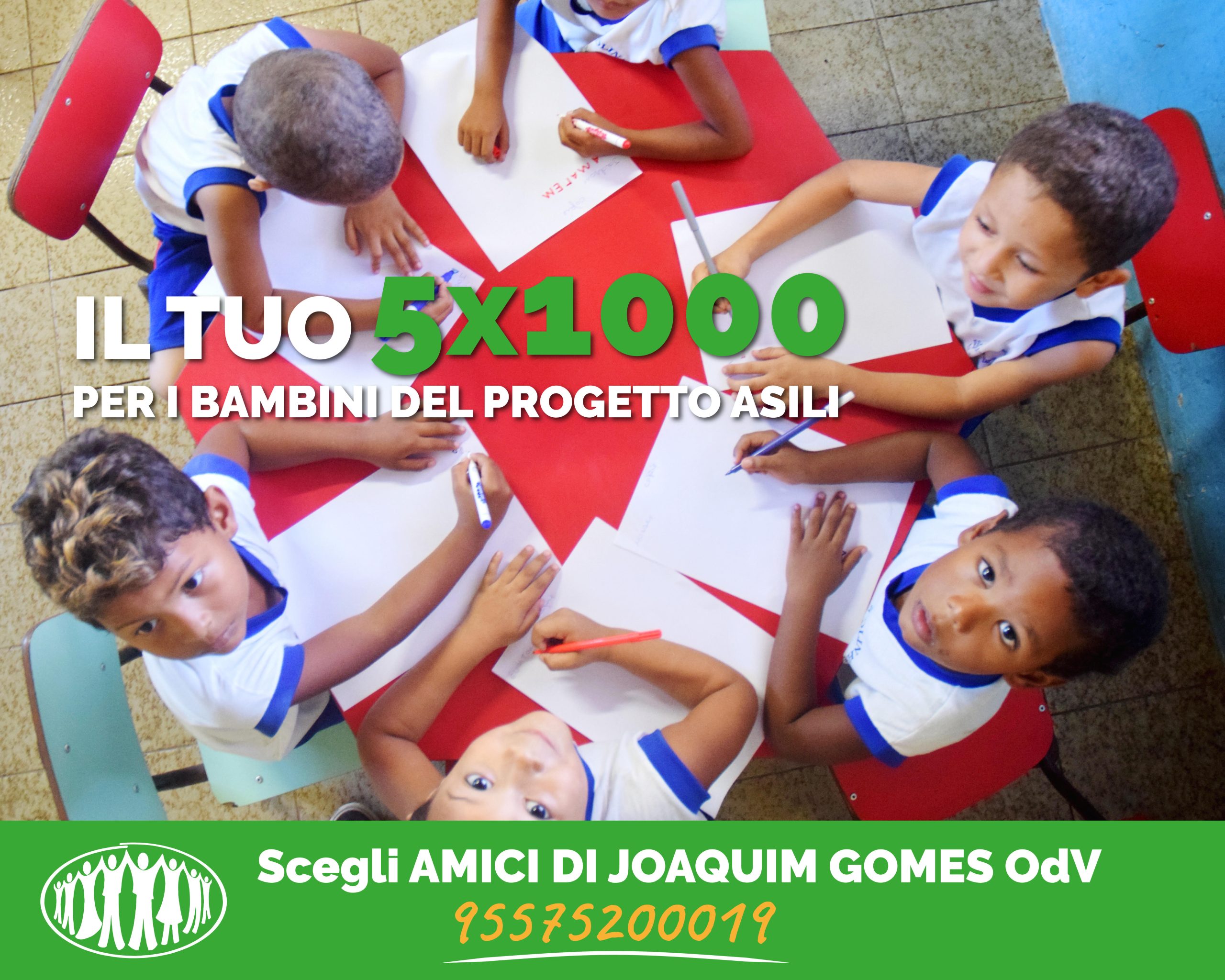 5 per 1000 2023: Sostieni gli Asili di Joaquim Gomes!